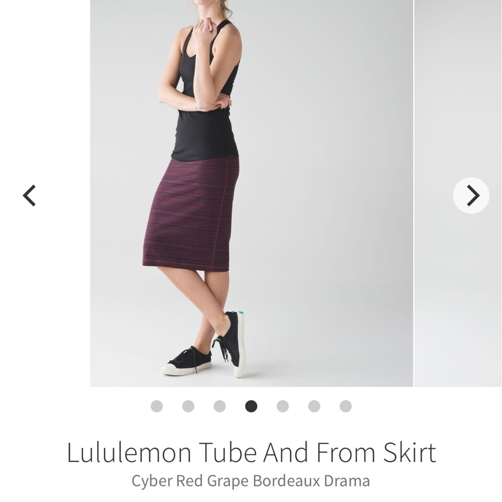 Lululemon Athletica Tube and form Red Midi Pencil Skirt for Cocktail - Picture 10 of 10
